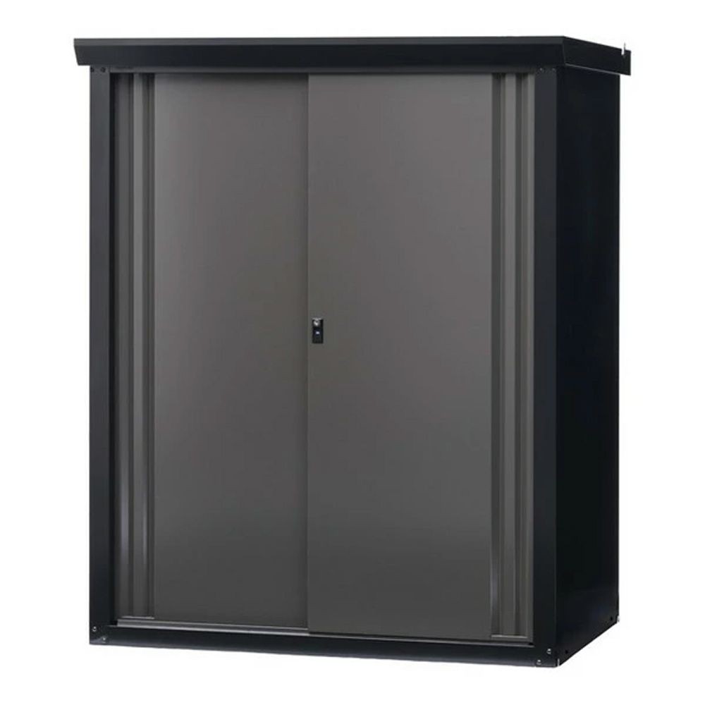 グリーンライフ SRM-1215（BK/AGY） ダシーレ ファミリー物置, ブラック, 幅1250mm&times;奥行820mm&times;高さ1530mm