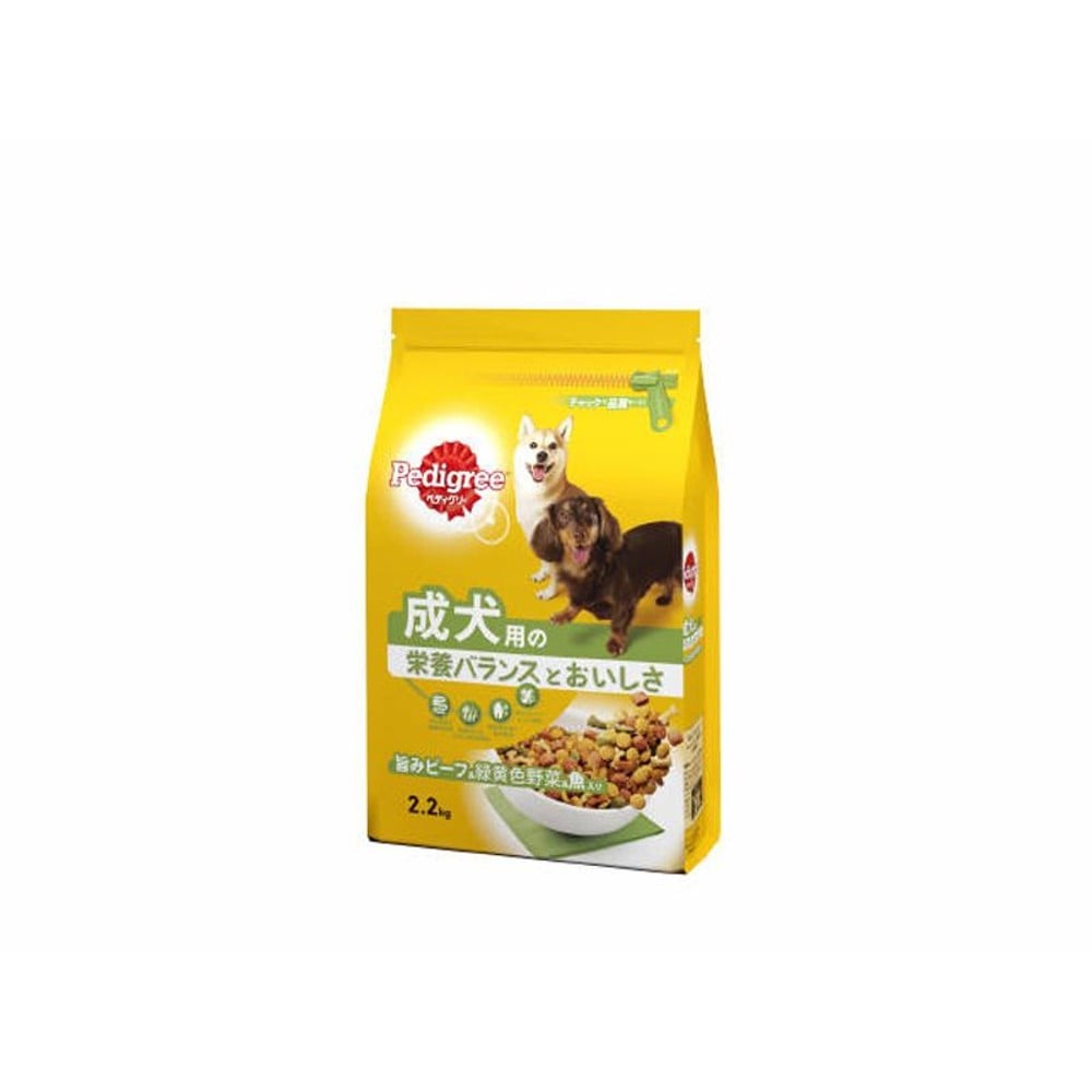 ペディグリードライ 成犬  旨みビーフ＆野菜＆魚 2．2ＫＧ,  旨みビーフ＆野菜＆魚, 2.2kg