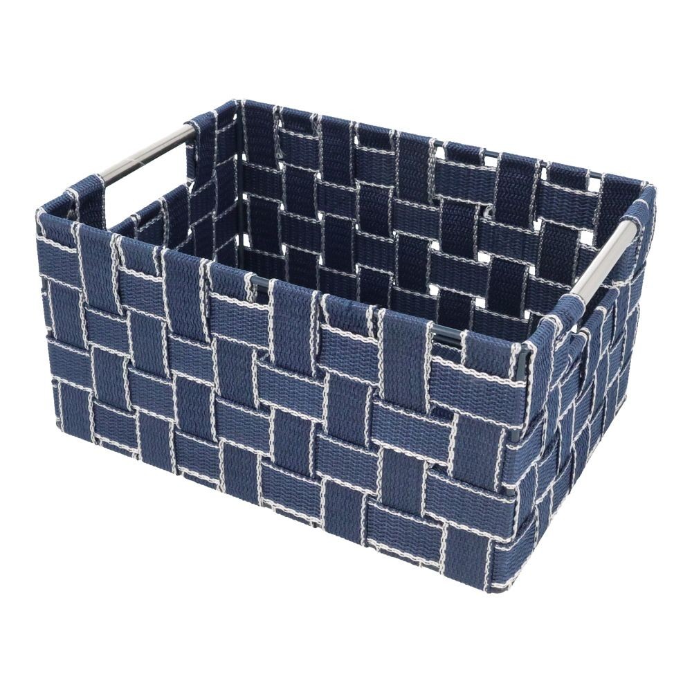 ステンレス取手ＰＰボックス　スクエアＳ, ネイビー, スクエアS