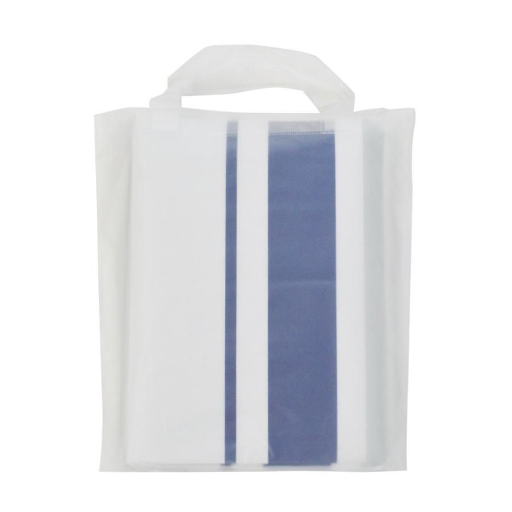 ソフトクッションレジャーシート　ストライプ, ブルー／グレー（S）, Sサイズ