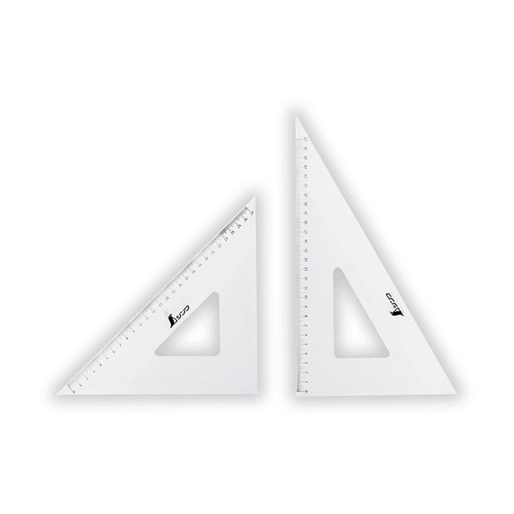 三角定規 アクリル製30cm 2枚組, 75264, 30cm 2枚組