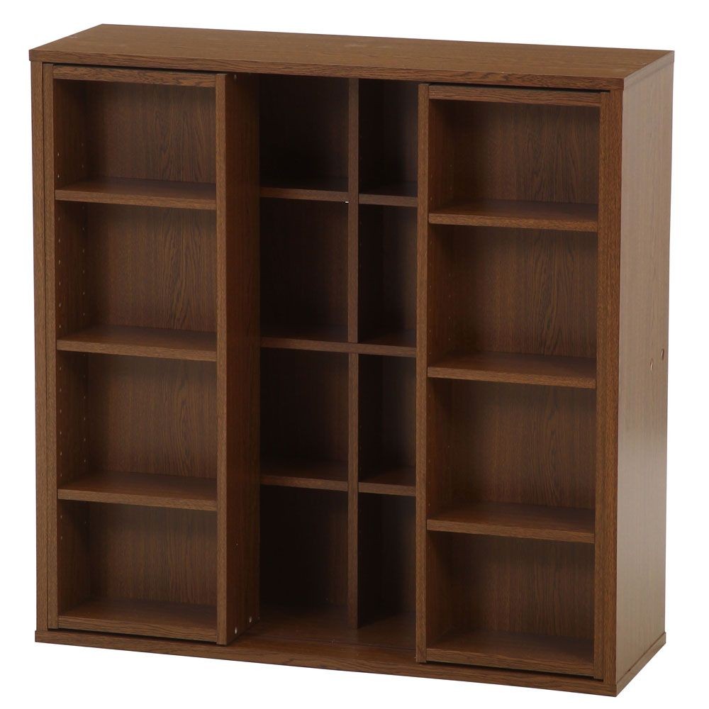 不二貿易 ダブルスライドラック　オークＢＲ　ＤＳ９０９０【メーカー直送・代引不可】, ブラウン, 幅890mm×奥行290mm×高さ890mm