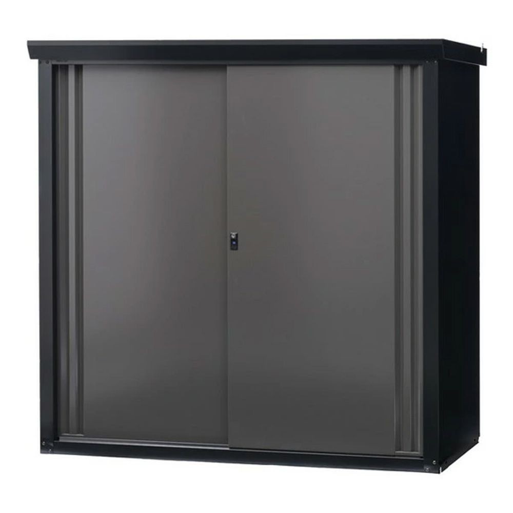 グリーンライフ SRM-1515（BK/AGY） ダシーレ ファミリー物置, ブラック, 幅1550mm&times;奥行820mm&times;高さ1530mm