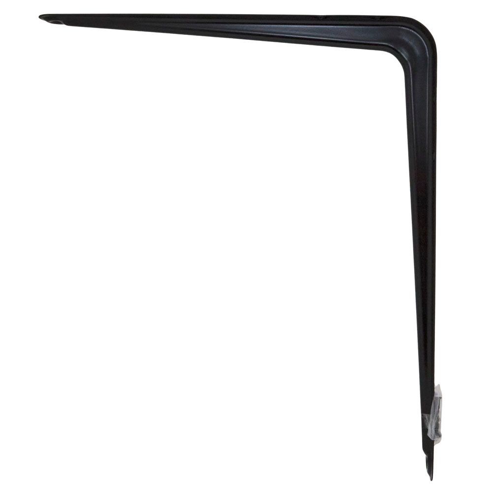 Ｌ型棚受（ブラック）　３５０&times;４００, ブラック, 350&times;400mm