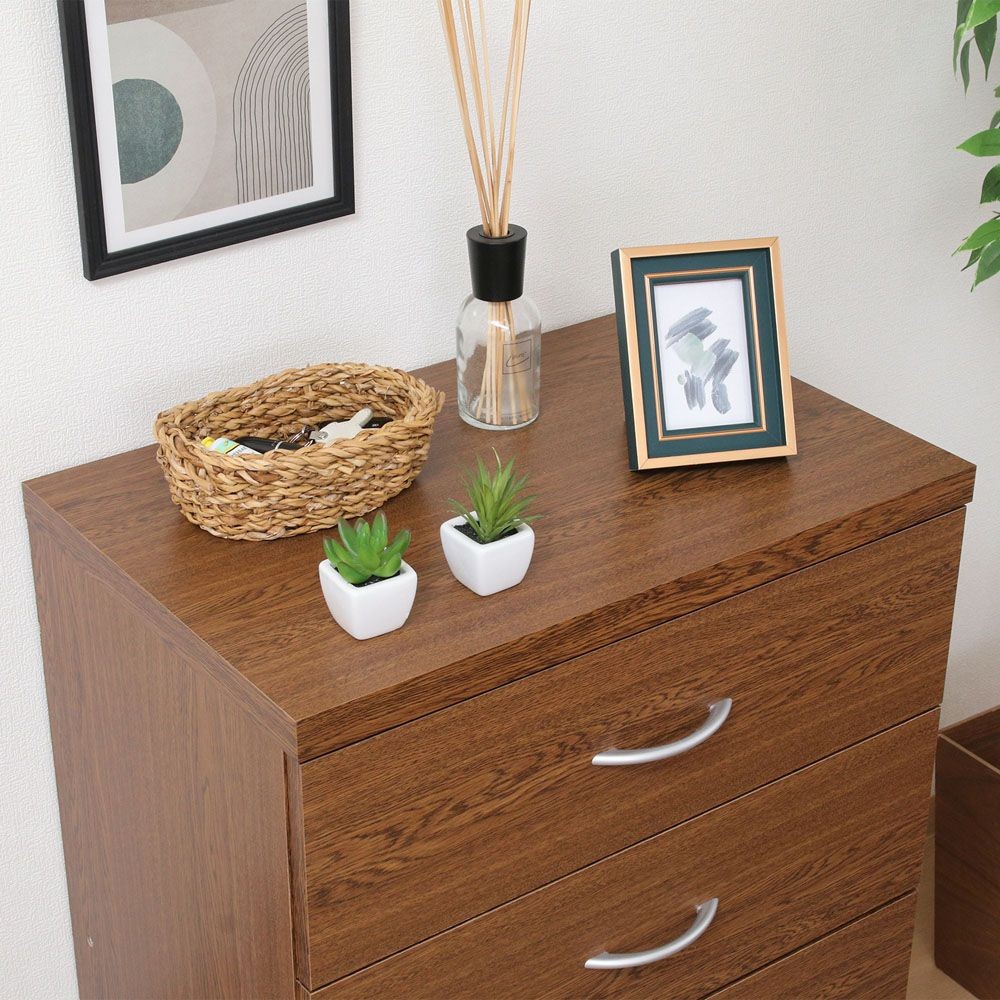 不二貿易 ラルゴ　チェスト　オークＢＲ【メーカー直送・代引不可】, ブラウン, 幅600mm&times;奥行415mm&times;高さ800mm