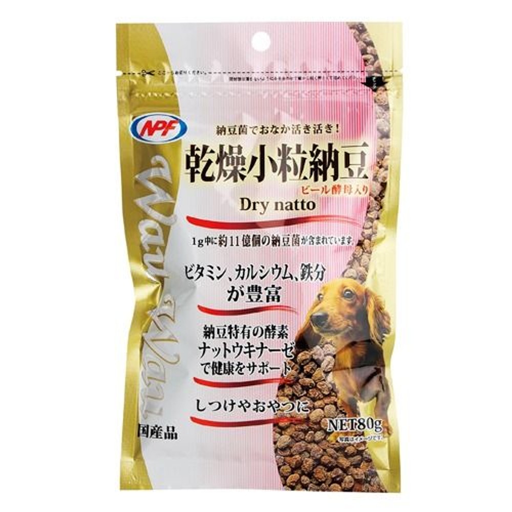 ＮＰＦ　WauWau　乾燥小粒納豆　80g, ビール酵母入, 80g
