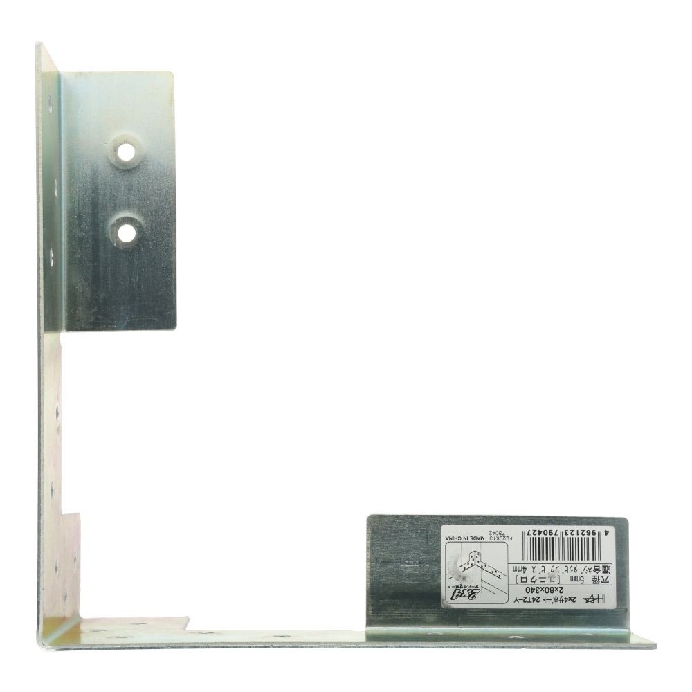 DAIDOHANT 2&times;4サポート 受け金物 タイプ4 24-T2-Y, シルバー, 1個入り