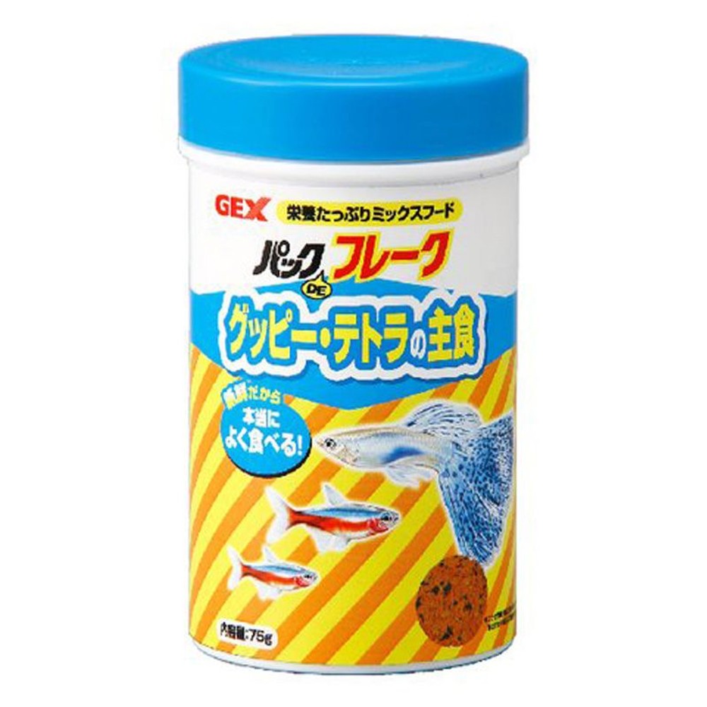 ＧＥＸ　パックＤＥフレ―ク　グッピ―＆テトラ, グッピー＆テトラ, 75g