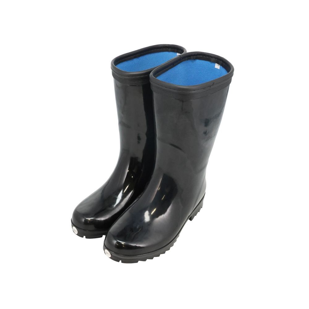 裏地に吸湿速乾生地をつかった紳士軽半長靴, 黒, 24.5cm