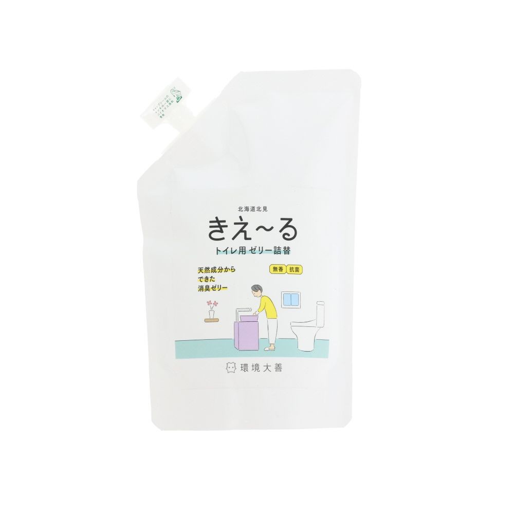 きえ〜るＨ　トイレ用　ゼリータイプ　無香　詰替　４８０ｇ, トイレ用 無香 ゼリー詰替, 480g