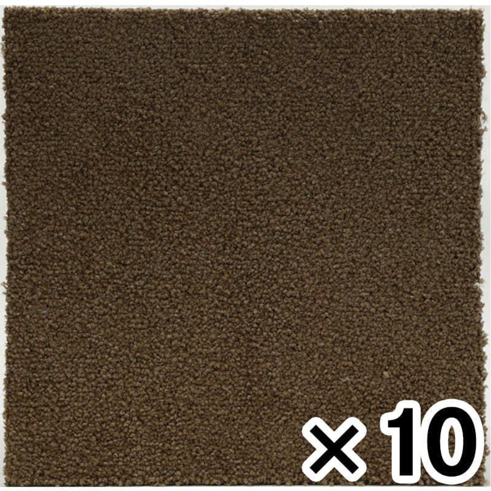 ズレにくいソフトタイルマット　約40×40ＣＭ ×10枚セット, ブラウン, 10枚セット