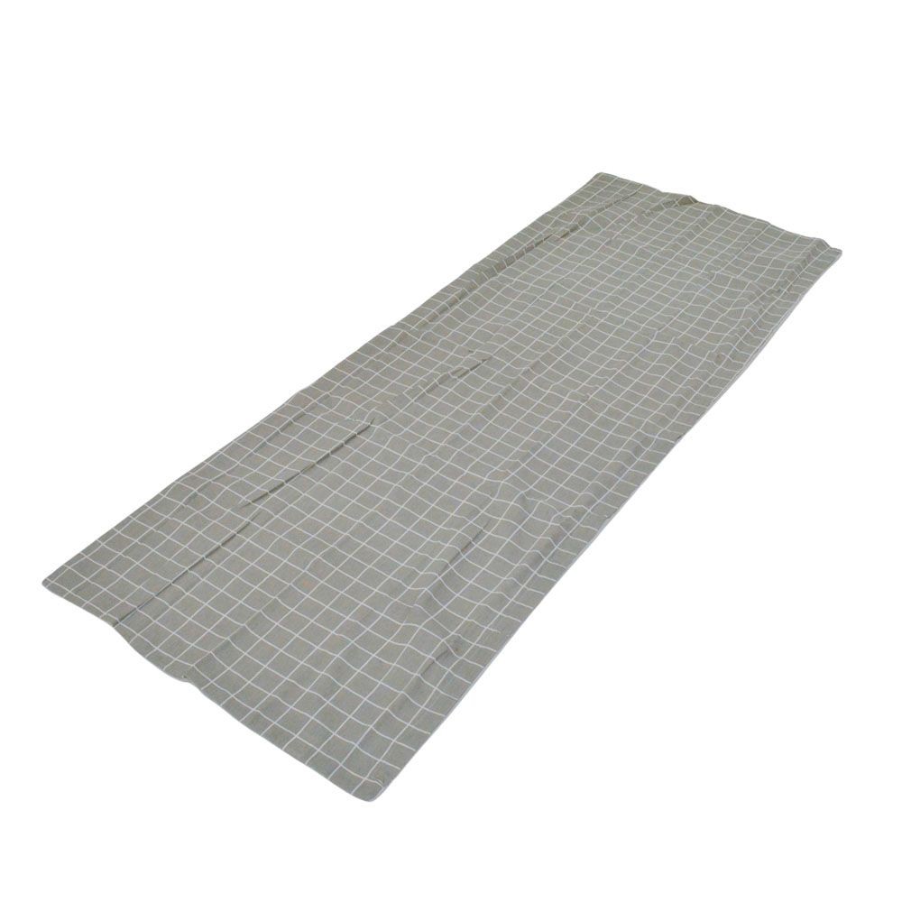 大長座布団カバー チェック, グリーン／シラカバ柄, 70cm&times;180cm