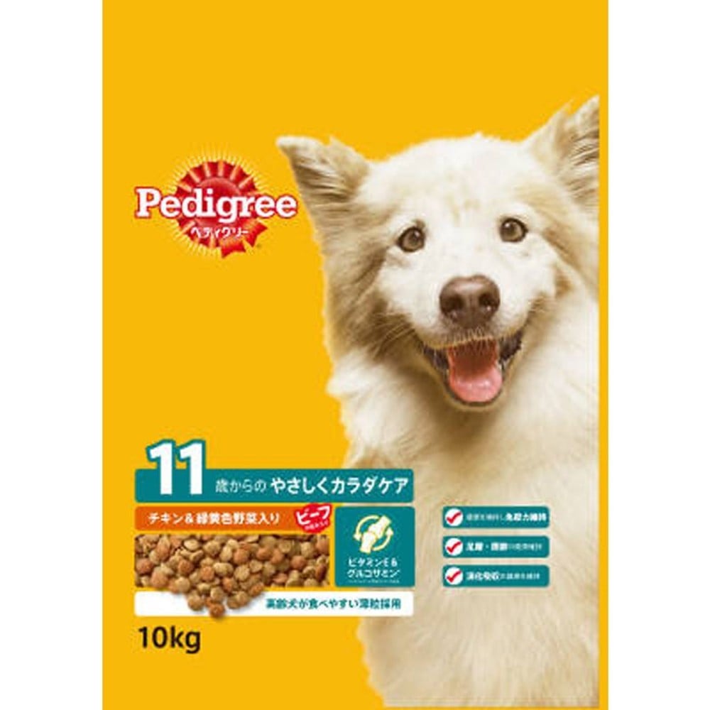 ペディグリー　11歳　ヘルシーチキン＆緑黄色野菜　10ｋｇ, ブラウン, 10kg