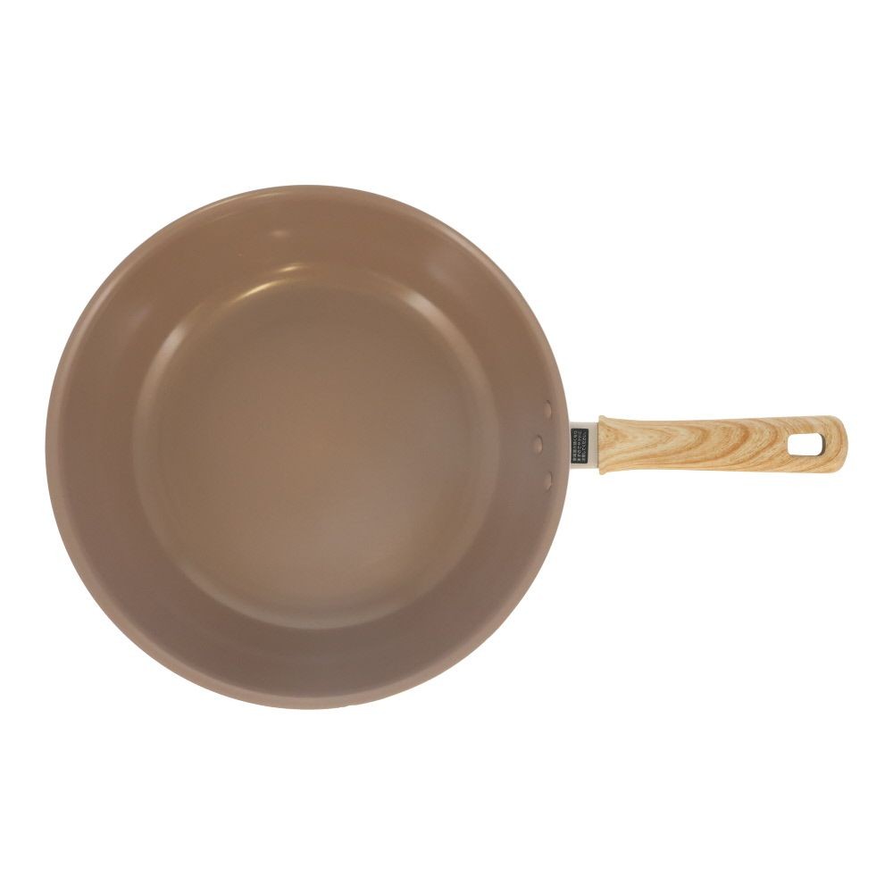 ウィザ WIZ'A　めちゃ滑！スピンコートＩＨいため鍋　２８ｃｍ, ベージュ, 28cm