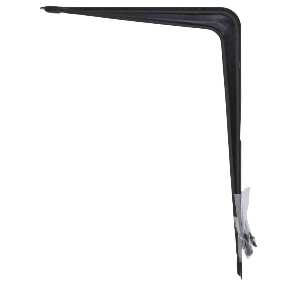 Ｌ型棚受（ブラック）　１５０&times;２００, ブラック, 150&times;200mm