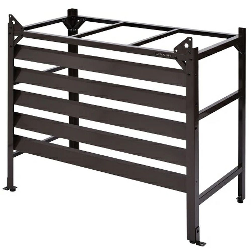 グリーンライフ エアコン室外機カバー AC-71L（BR）, ブラウン, 幅960mm&times;奥行455mm&times;高さ745mm