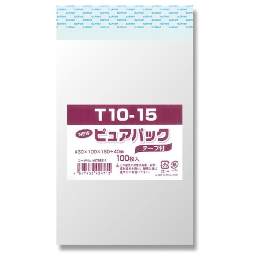 ＯＰＰ袋　ピュアパック, 透明（40&times;80）, 40&times;80mm