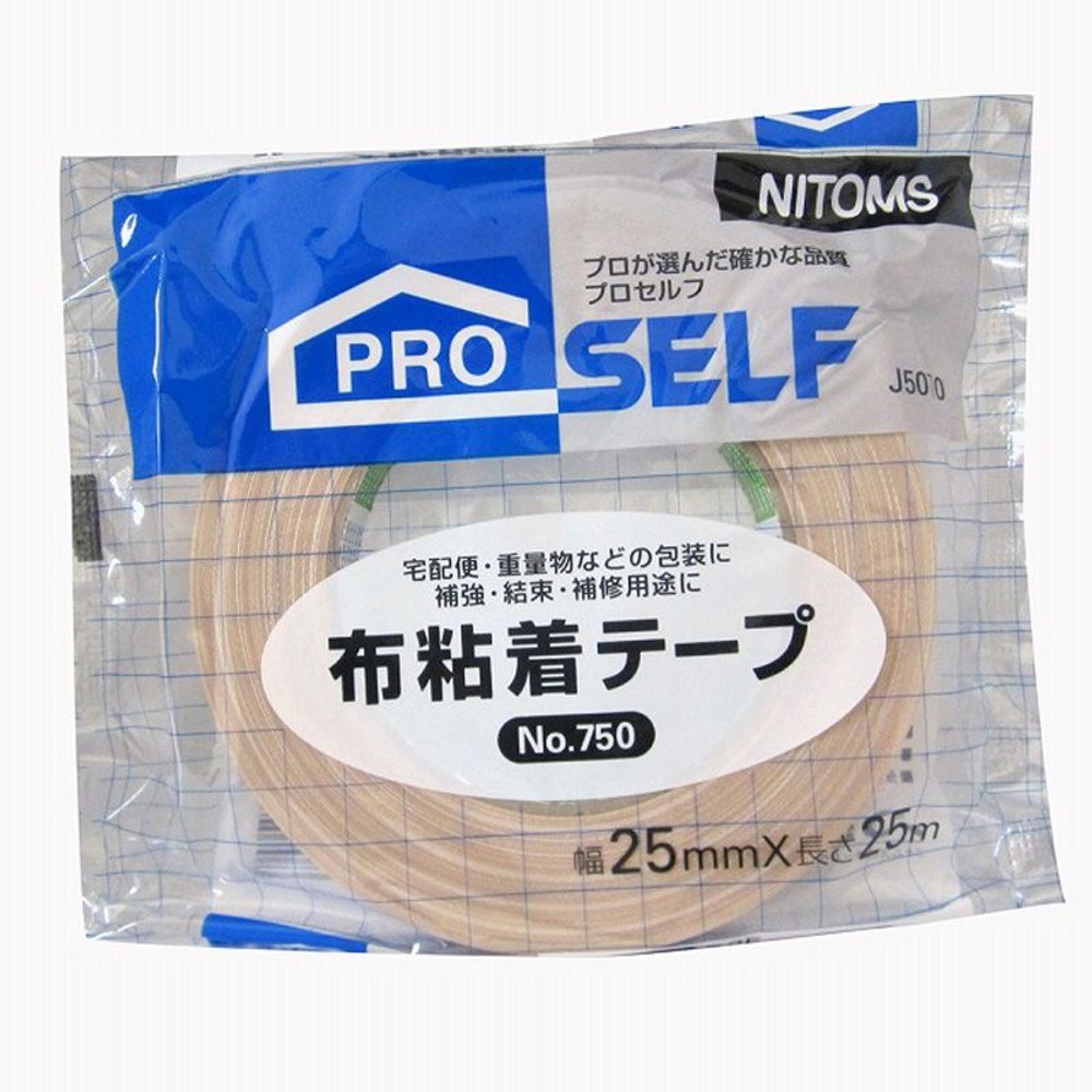 布粘着テープ　　　　　　Ｎｏ750, ベージュ(25mm), 25mm