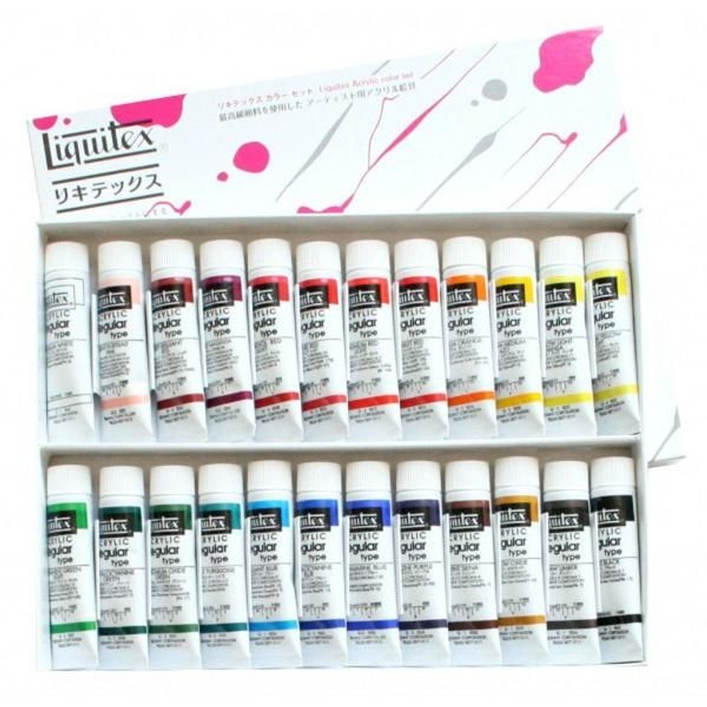 リキテックス レギュラー 24色セット 6号(20ml)チューブ ミキシング 24色セット  アクリル絵具 Liquitex, 24色セット,  6号(20ml) 24色セット