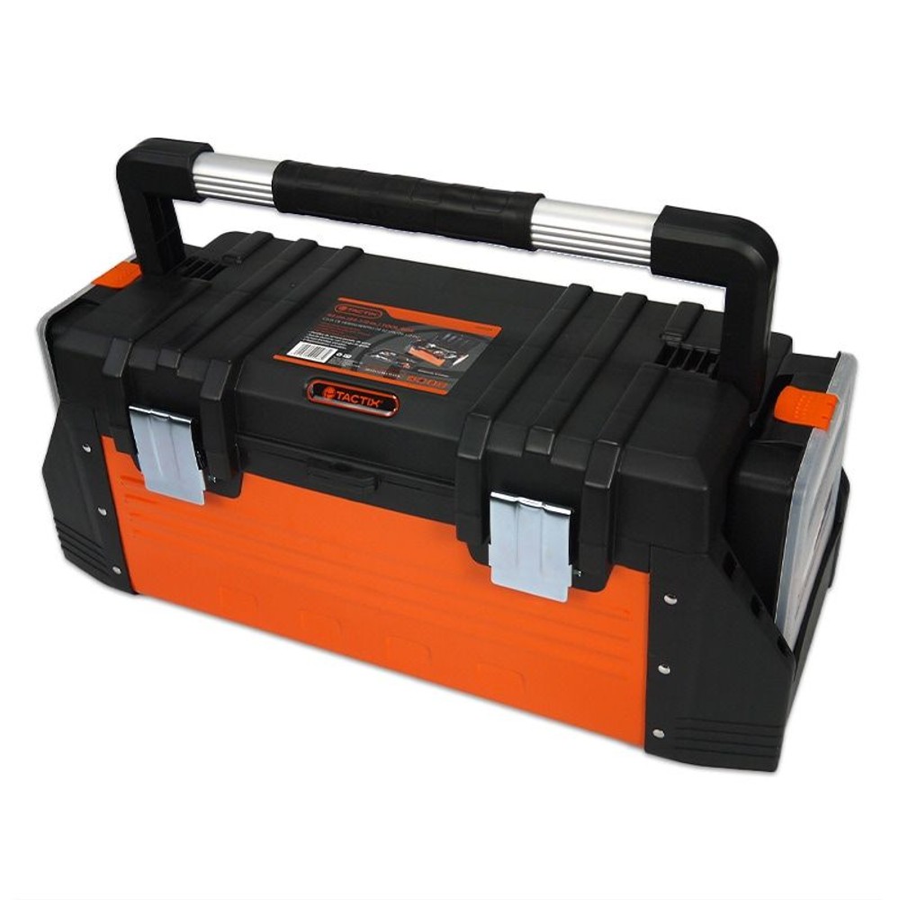 パーツケース付ツールボックス, 黒/オレンジ, 320324