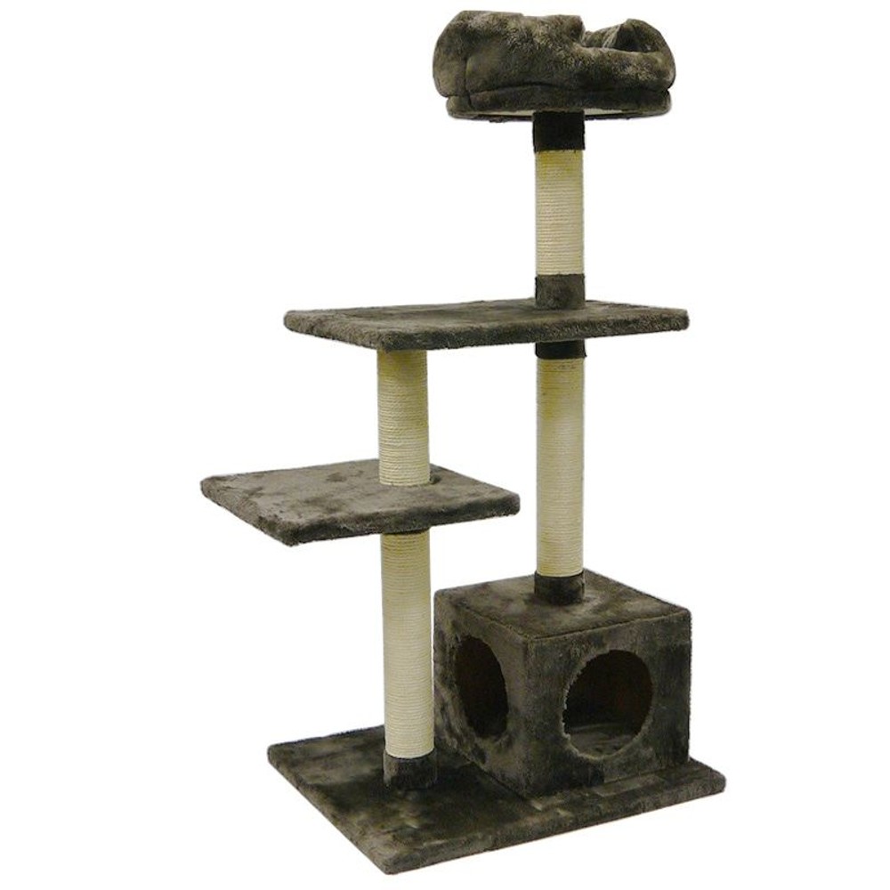 キャットタワー　ソファー付　ブラウン, ブラウン（1段）, 1段