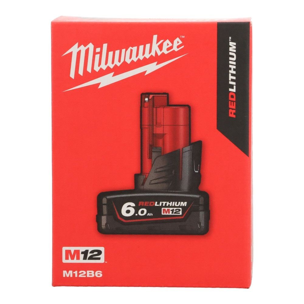 Milwaukee  M12 6.0Ah バッテリー, 6.0Ah, 12V