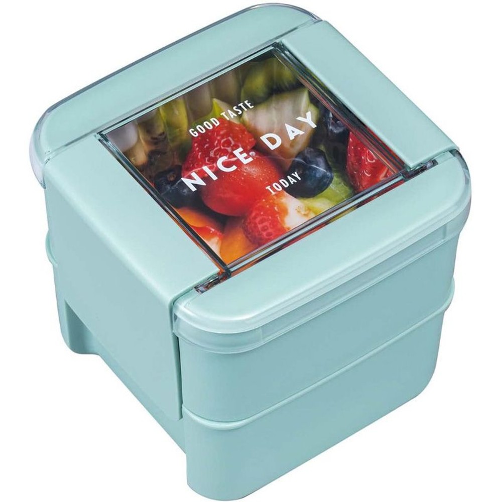 ランチボックススクエア2段ブルー　イージーケア, その他カラー１, 2段