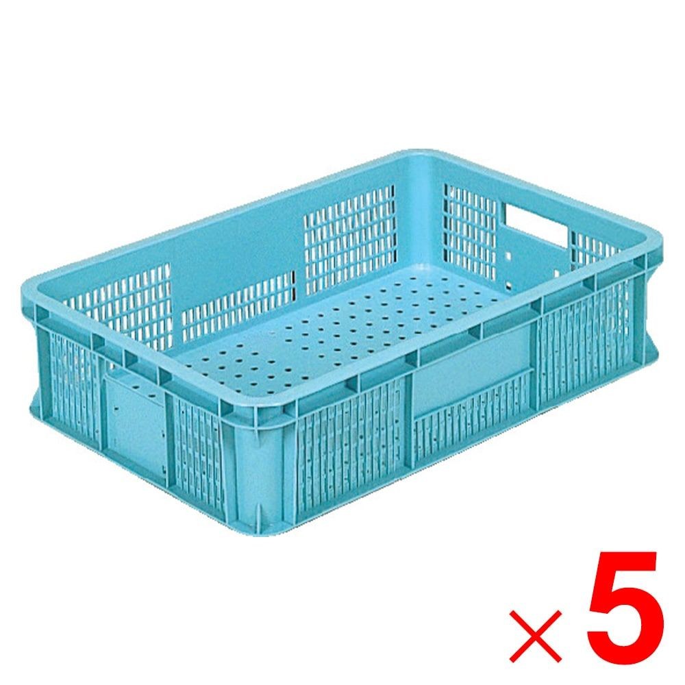 サンコー サンテナー B#37 ライトブルー 103702-00 ×5個セット【メーカー直送・代引不可】【法人限定】, ライトブルー, 5P