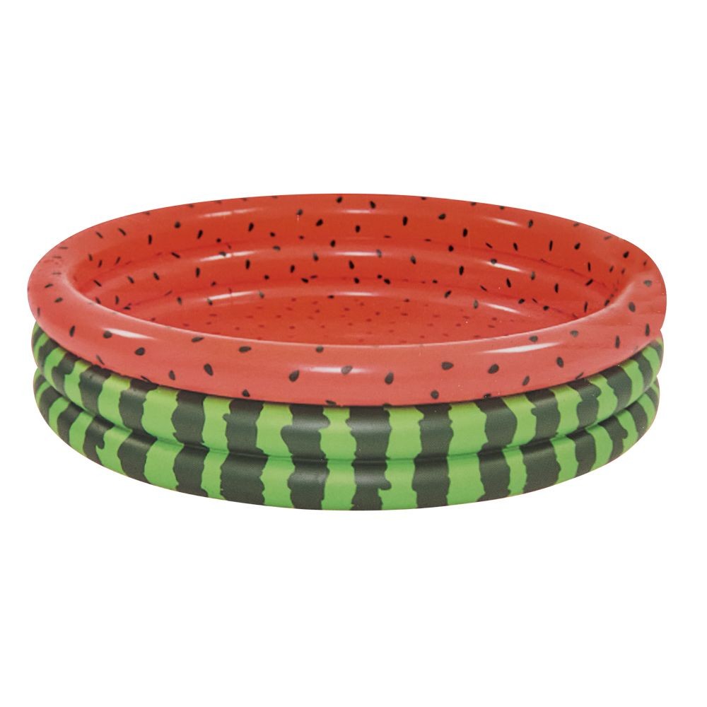 ウォーターメロン３リングプール, ウォーターメロン柄, 124cm&times;124cm&times;28cm