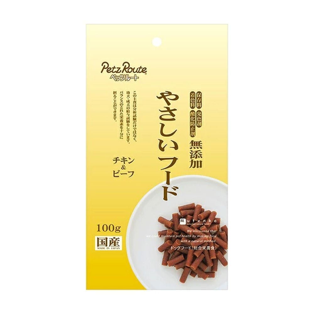 ペッツルート やさしいフード チキン&ビーフ 100g, チキン&ビーフ, 100g
