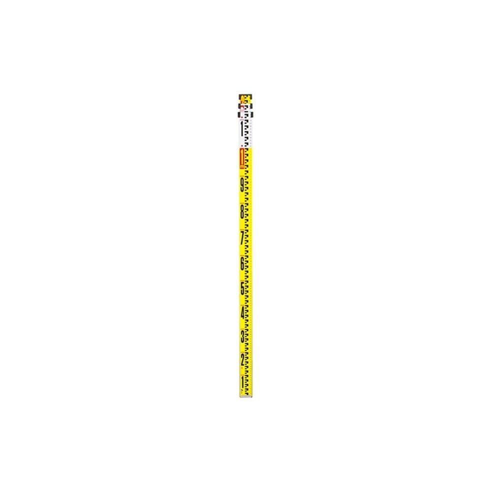 アルミスタッフ II 3m3段 表面10mmピッチ 裏面1mmピッチ目盛付, アルミ, 3m3段