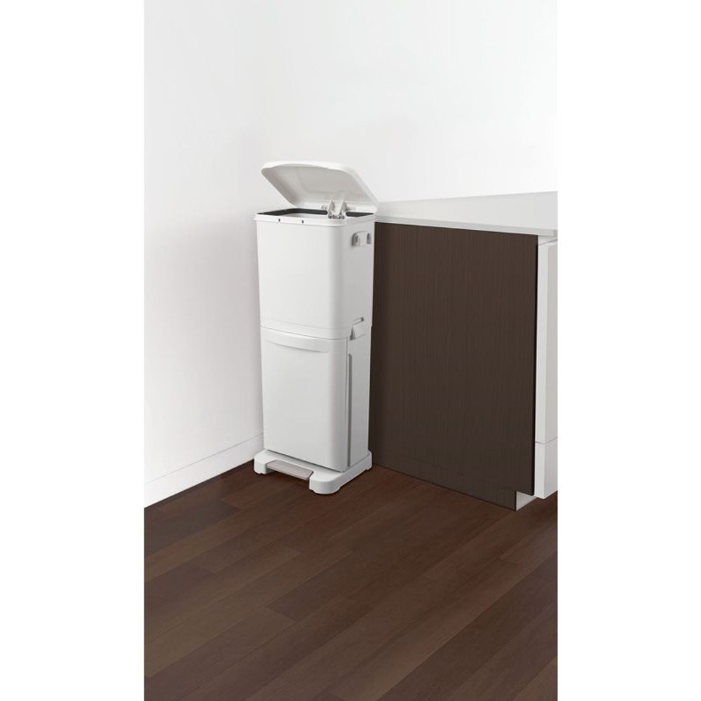 縦型2段分別ペダルペールＳＤ40Ｌ　ＷＨ, ホワイト, 40L