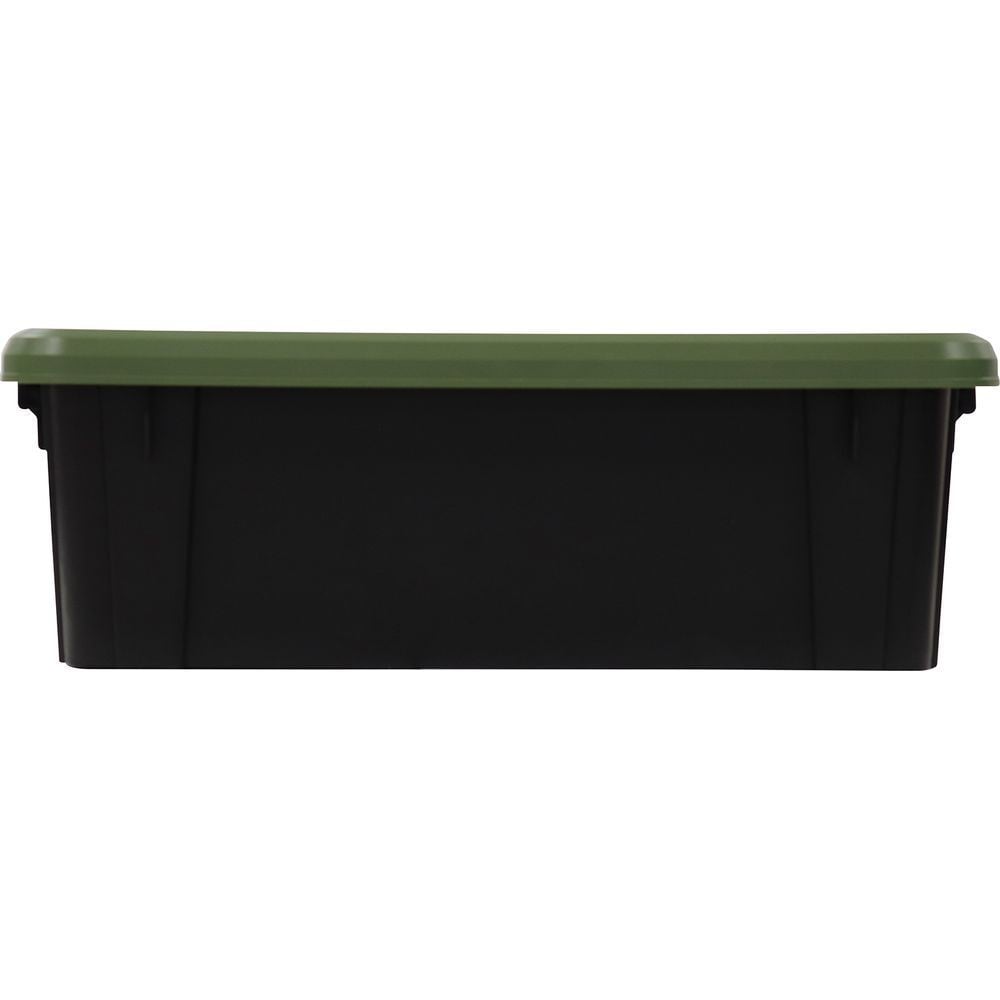 収納ボックス Nタフコン ATC-54-19 フタ付き 幅39&times;奥行54&times;高さ18.5cm, カーキ／ブラック, ATC-54-19