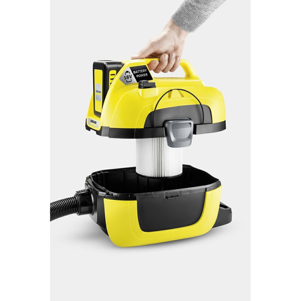 充電式乾湿両用集塵機　ＷＤ1　バッテリーセット, イエロー, 50-60Hz共用