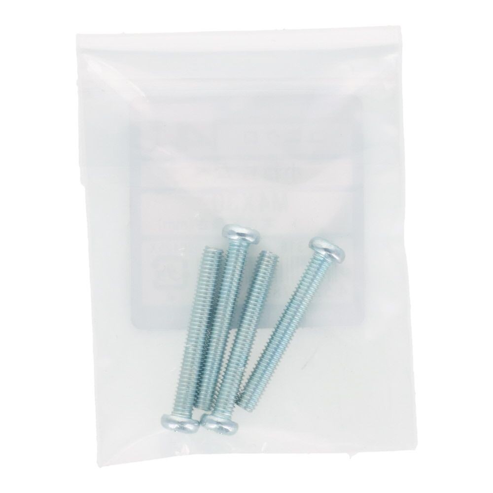 小ねじ　なべ　ユニクロ　Ｍ４&times;３０ｍｍ　４本入, シルバー, M4&times;30mm