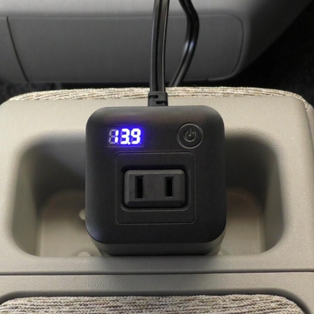 メルテック USB&コンセント 静音タイプ インバーター DC12V 100W SIV-100, ブラック, SIV-100