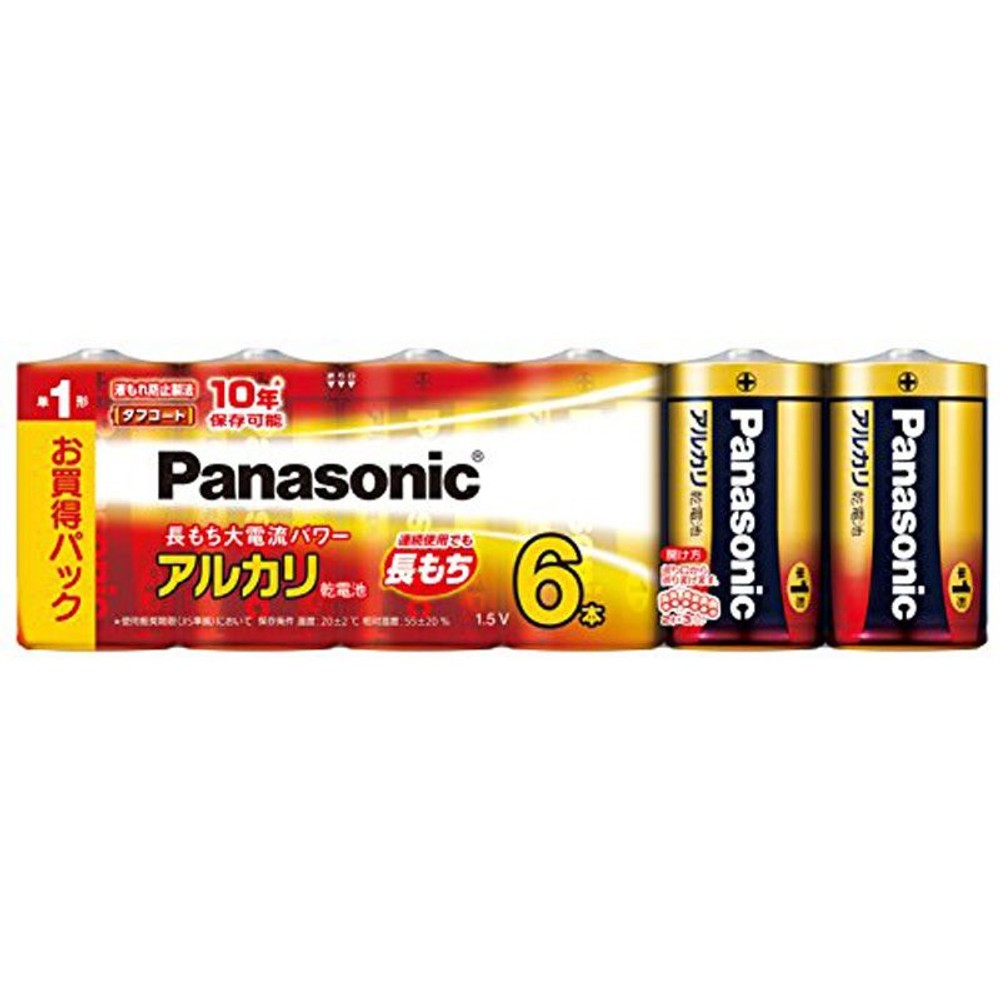 パナソニック　アルカリ乾電池　単１形　シュリンク, 単1形（4）, 4個入り