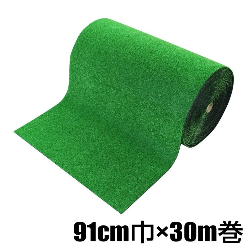 ワタナベ工業 透水人工芝6ｍｍ厚　91ｃｍ巾 HT-60  ［30m巻］【メーカー直送・代引不可】, グリーン, 30m