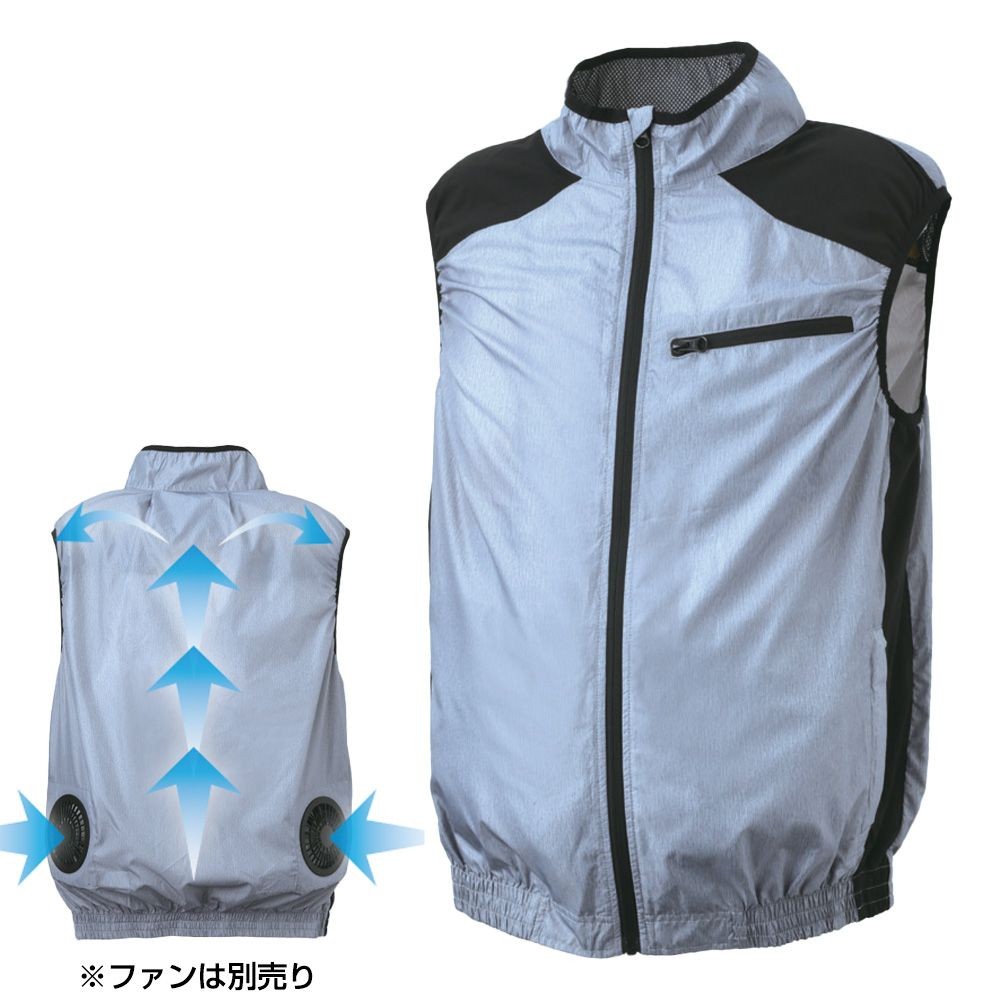 【数量限定】【値下げ】空調ウェア ベスト グレー, グレー（M）, Ｍ