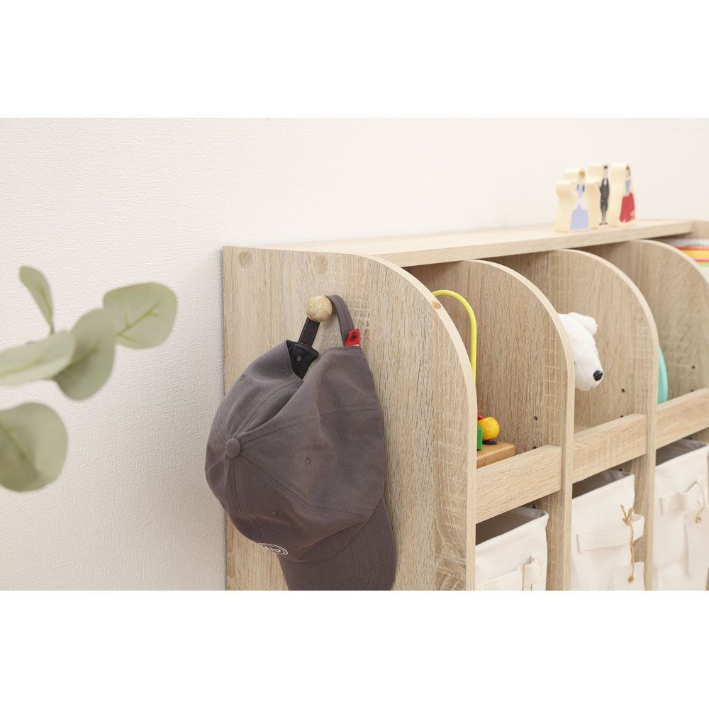 不二貿易 キッズブックラック　オーク【メーカー直送・代引不可】, オーク, 幅865mm×奥行298mm×高さ600mm