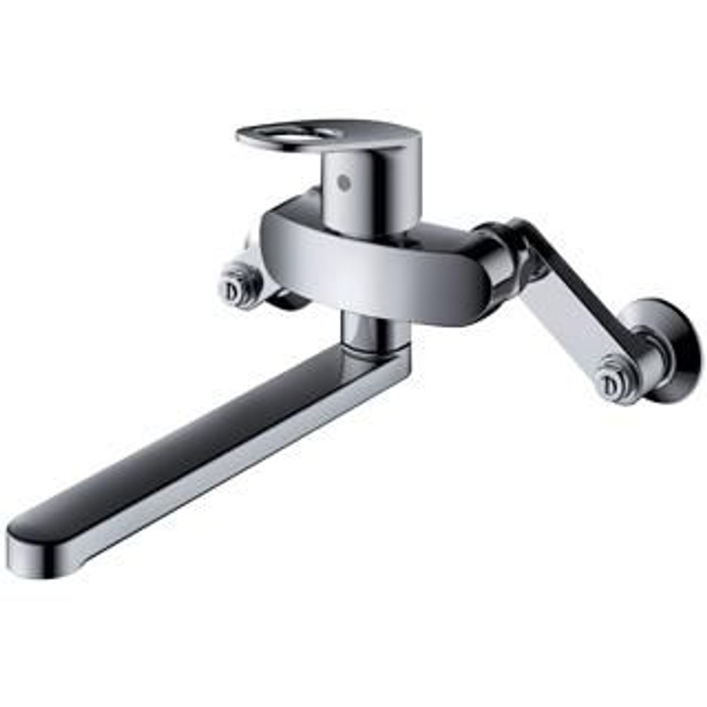 TOTO 台所用 壁付シングル混合水栓（エコシングル） TKY01305JA, シルバー, TKY01305JA