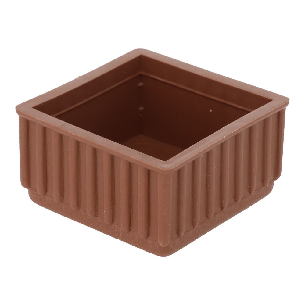 イス脚キャップ　角　茶, 茶(21), 21mm