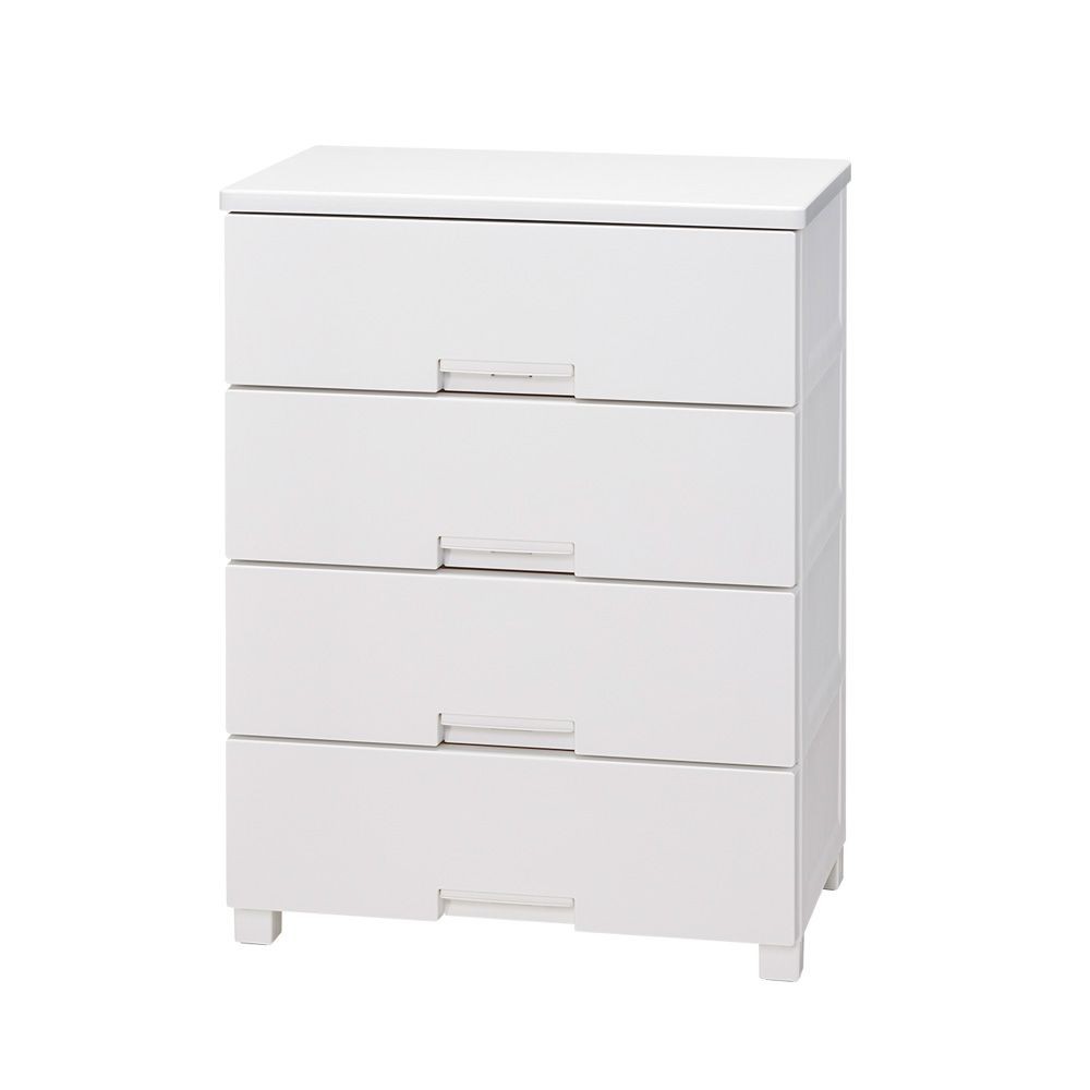 フィッツチェスト４段　幅65&times;奥41&times;高85cm　６５０４　ホワイト, ホワイト, 4段　幅65cm