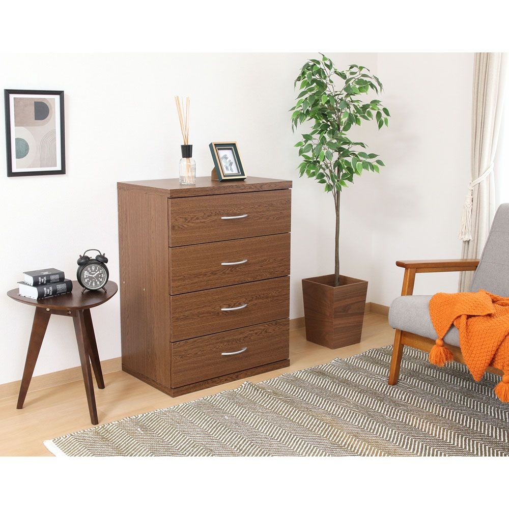 不二貿易 ラルゴ　チェスト　オークＢＲ【メーカー直送・代引不可】, ブラウン, 幅600mm&times;奥行415mm&times;高さ800mm