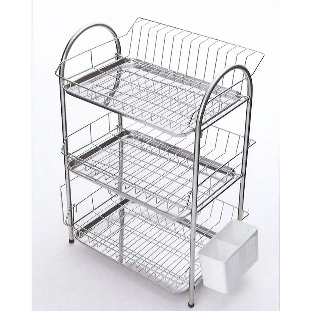 ステンレス水切りラック 3段, ステンレス, 3段