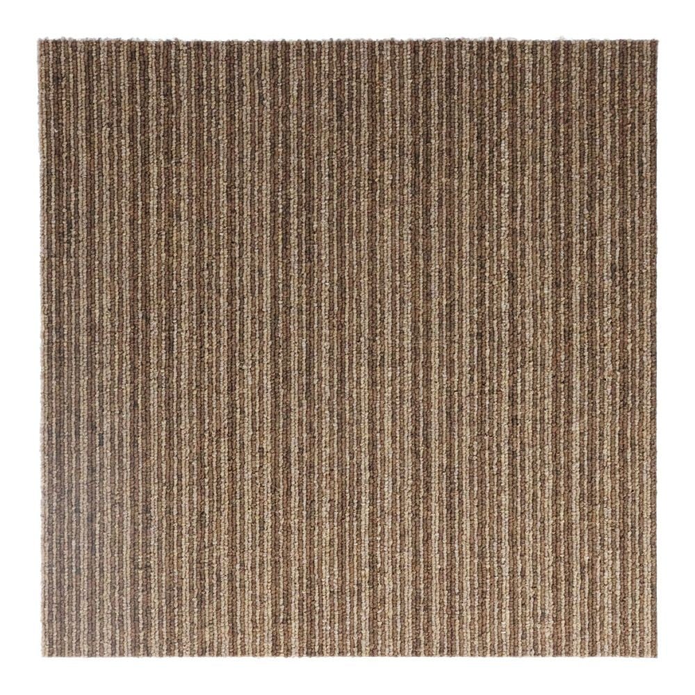 洗える吸着タイルマット　約40&times;40ｃｍ　ストライプＢＲ（ブラウン）, ブラウン, 40&times;40cm