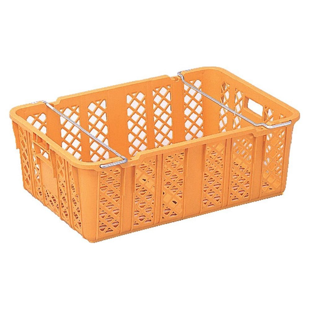 サンコー サンテナー A#95 ハンドル付 PP  オレンジ 107900-02 &times;5個セット【メーカー直送・代引不可】【法人限定】, オレンジ, 5P