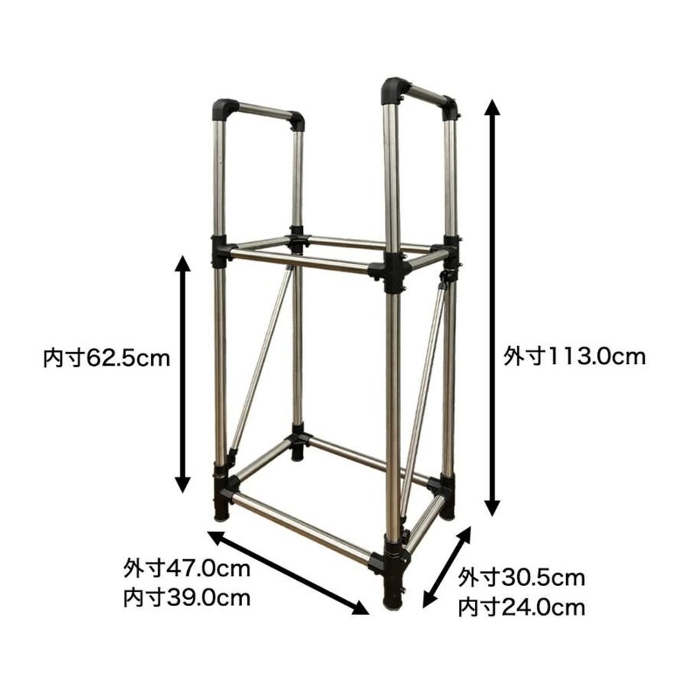 ステンレス巻きタイヤ収納ラック, ステンレス（S）, Sサイズ