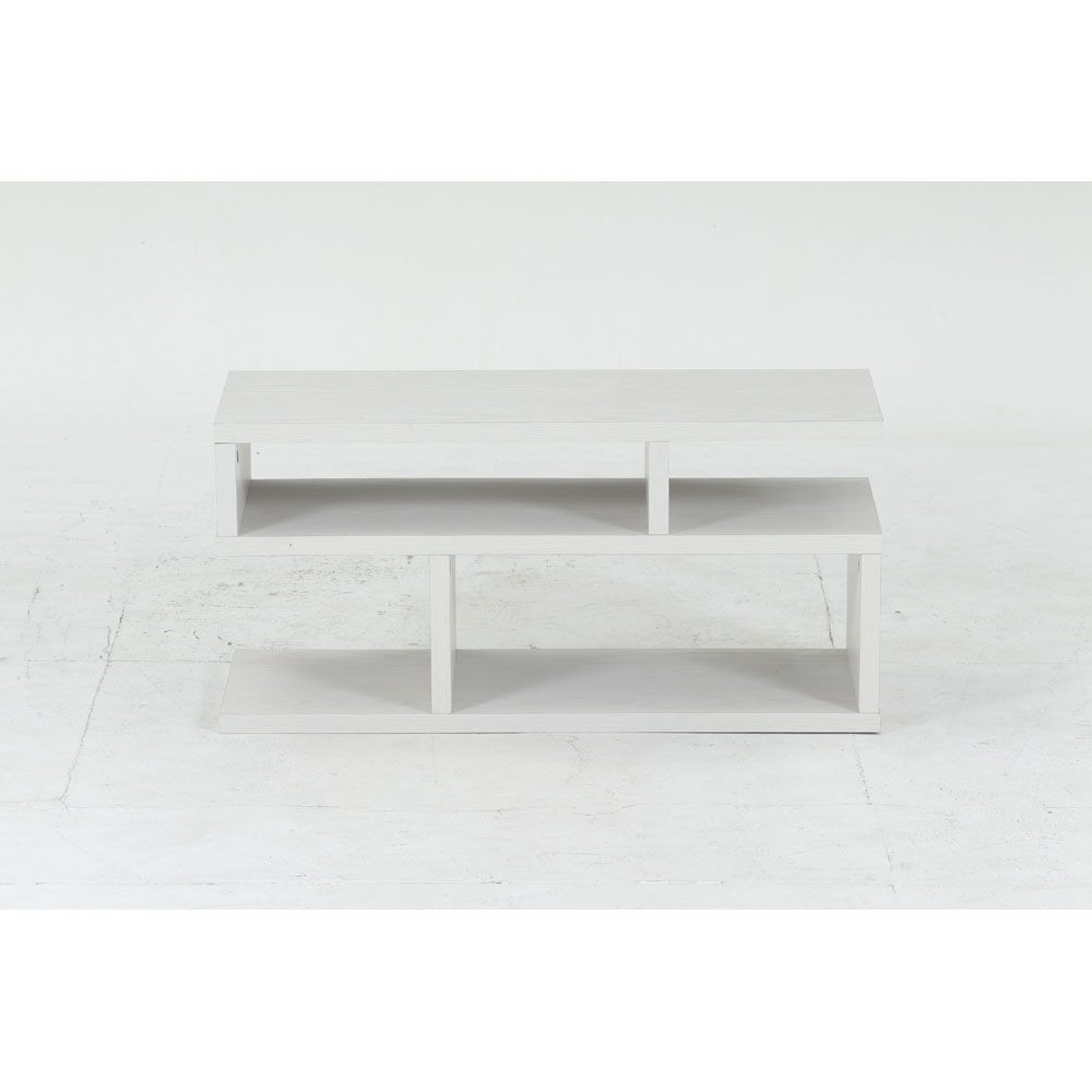 不二貿易 Ｓ字型ＴＶ台　８０幅　オークＷＨ【メーカー直送・代引不可】, ホワイト, 幅792mm&times;奥行295mm&times;高さ384mm