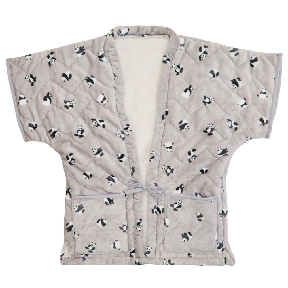 WIZ'A　ウィザ　アニマル柄はんてん, グレー, 85&times;75cm